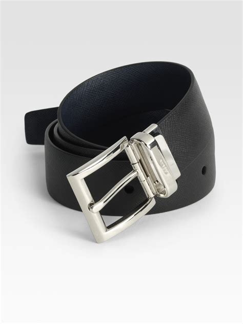 men's belt prada|Prada saffiano leather belt.